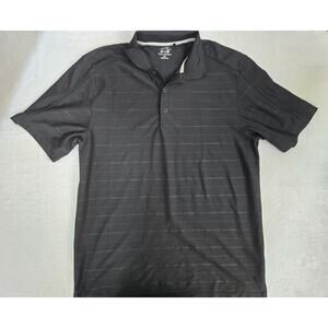 Snake Eyes Men's Dry 18 Short Sleeve Golf Polo Shirt Gray Size Medium-Black